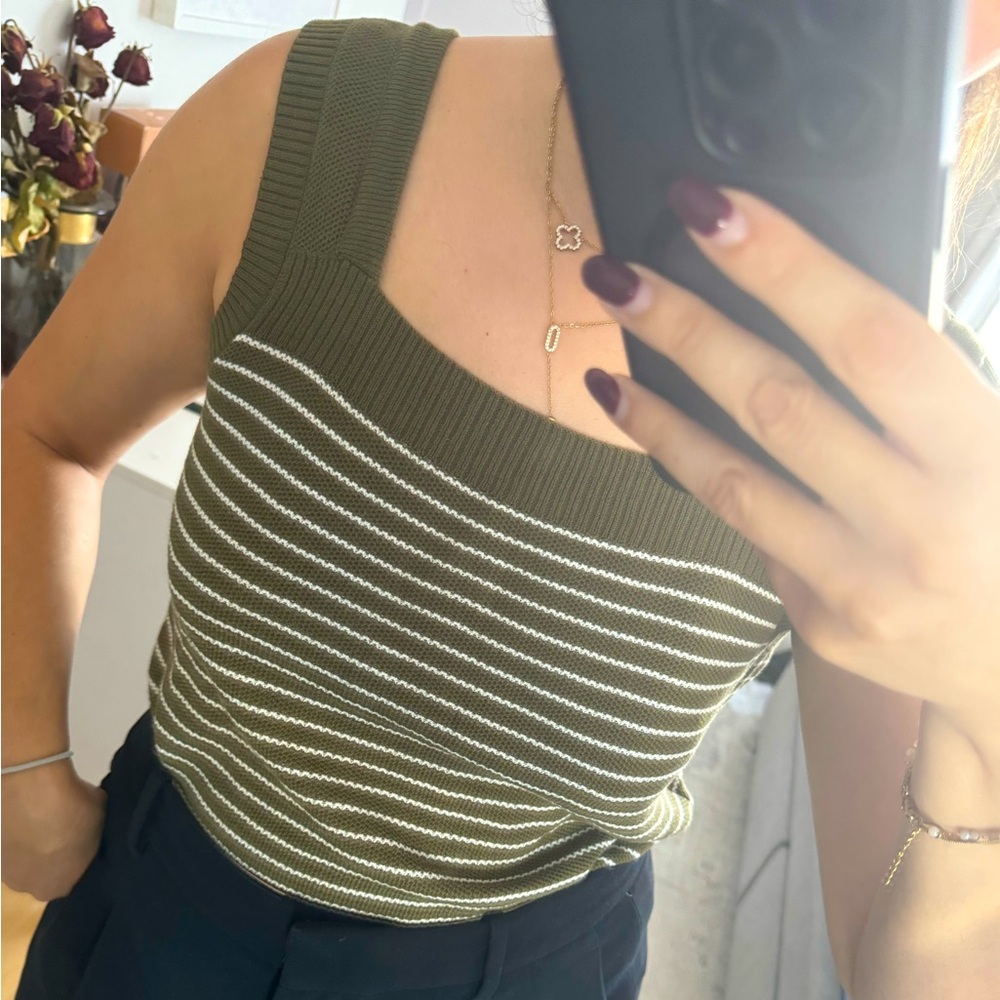 striped knit top